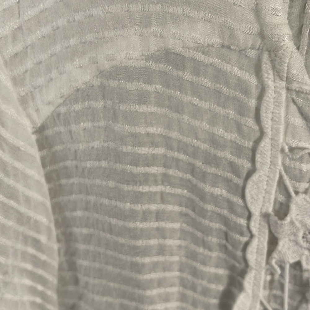 LOFT White Blouse with Lace Detail - Picture 5 of 6